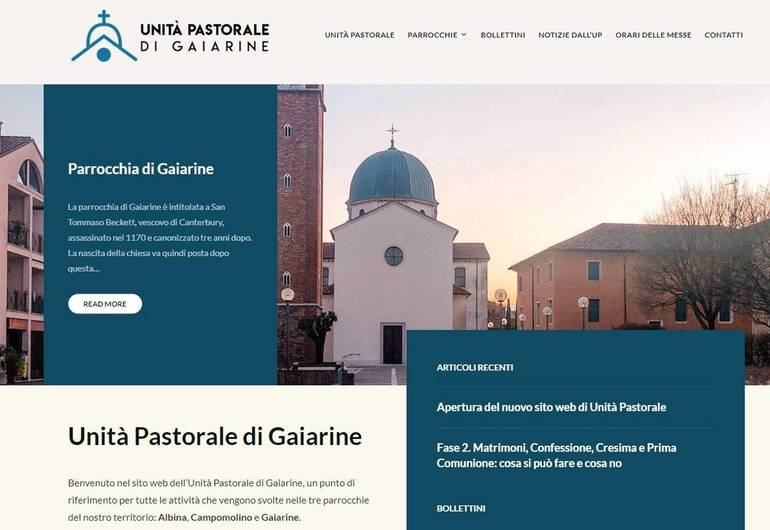 GAIARINE: online il nuovo sito dell’unità pastorale