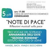 CONEGLIANO: concerto "Note di pace" con la Cittadella della Pace di Rondine