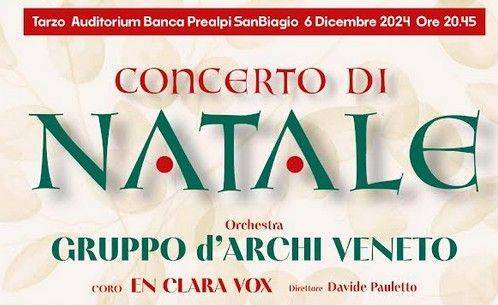 TARZO: concerto di Natale con il Gruppo d'Archi Veneto